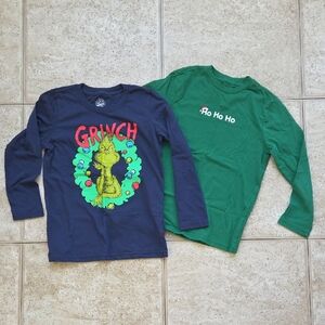 Grinch Kids Long Sleeve Shirt - Blue and Green